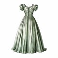 Victorian Dresses: Realistic Renderings Of Puff And Pleated Skirts