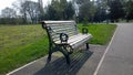 Victorian and Edwardian Cast Iron Bench in Dartmouth park, West Bromwich Royalty Free Stock Photo