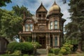 victorian-era house, with intricate moldings and scrolled accents Royalty Free Stock Photo