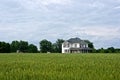 Victorian Farm House and Wheat Field Royalty Free Stock Photo