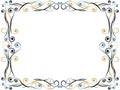Victorian frame. Vintage decorative frame with curls. Elegant ornament. Art deco frame. Design a template for invitations, Royalty Free Stock Photo