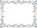 Victorian frame. Vintage decorative frame with curls. Elegant ornament. Art deco frame. Design a template for invitations, Royalty Free Stock Photo