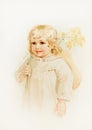 Victorian girl illustration