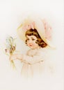 Victorian girl illustration