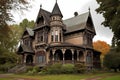 Victorian Gothic Style House (Generative AI)