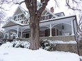 Victorian Home in Winter Royalty Free Stock Photo