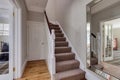 Victorian house hall and stairs Royalty Free Stock Photo