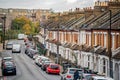 Victorian houses on residential road in London