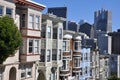 Victorian Houses, Typical Architecture of San Francisco Royalty Free Stock Photo