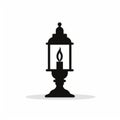 Victorian-inspired Lantern Icon In Bold Silhouette