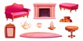 Victorian living room interior design elements Royalty Free Stock Photo
