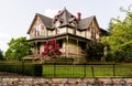 Victorian Mansion sits on a hilltop in historic Eureka Springs, Arkansas Royalty Free Stock Photo