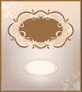 Victorian ornamental background and frame Royalty Free Stock Photo