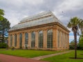 The Victorian Palm House at the Royal Botanic Gardens, a public park in Edinburgh, Scotland, UK.