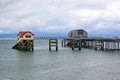 Victorian pier at Mumbles in Swansea Bay Royalty Free Stock Photo