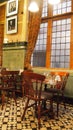 Victorian Pub interior in Manchester, Northern England