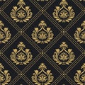 Victorian regal pattern seamless baroque Royalty Free Stock Photo