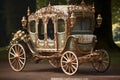 Victorian Royal cottagecore Victorian Horse Drawn Omnibus Royalty Free Stock Photo