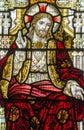 Victorian stained glass window of Jesus Royalty Free Stock Photo