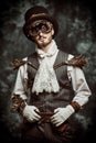 Victorian steampunk man