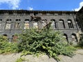 Victorian stone built mill, destroyed by fire on, Dalton Lane, Keighley, UK