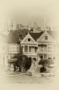 Victorian style houses, Alamo Square, San Francisco, California, USA Royalty Free Stock Photo