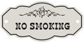 Victorian style label No Smoking