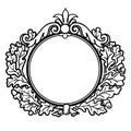 Victorian Style Round Frame Royalty Free Stock Photo