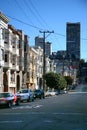 Victorian style typical townhouses in San Francisco