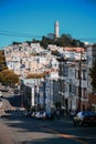 Victorian style typical townhouses in San Francisco