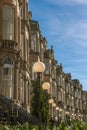 Victorian Terrace in the Queens Park Neighborhood of Glasgow Royalty Free Stock Photo