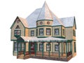 Victorian winter house Royalty Free Stock Photo