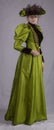 Victorian woman in a green silk outfit Royalty Free Stock Photo