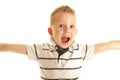 Victorious boy Royalty Free Stock Photo