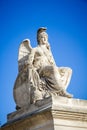 Victorious France statue near the Triumphal Arch of the Carrousel, Paris Royalty Free Stock Photo