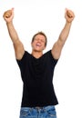 Victorious happy man Royalty Free Stock Photo