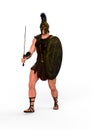 The victorious Hoplite, 3D Illustration