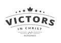 Victors in Christ - Redeemed Emblem Royalty Free Stock Photo
