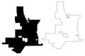 Victorville City, California United States cities, United States of America, usa city map vector illustration, scribble sketch