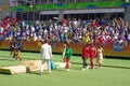 Victory ceremony of women`s marathon at Rio2016