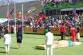 Victory ceremony of women`s marathon at Rio2016 Royalty Free Stock Photo