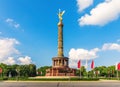 The Victory Column, beautiful view of a famous monument of Berlin, Germany Royalty Free Stock Photo
