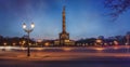 Victory Column Berlin in the evening Royalty Free Stock Photo