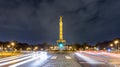 Victory Column in Berlin, Germany, by night Royalty Free Stock Photo