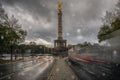 The Victory Column in Berlin, Germany during winter Royalty Free Stock Photo