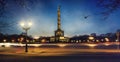 Victory Column Berlin at night Royalty Free Stock Photo