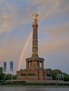 Rainbow over Victory Column (Siegessaule), Berlin