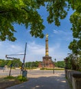 VIctory Column SiegessÃÂ¤ule Tiergarten Park Berlin Royalty Free Stock Photo