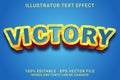 VICTORY 3d -Editable text effect Royalty Free Stock Photo