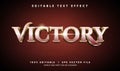 victory 3d vector editable text effect Royalty Free Stock Photo